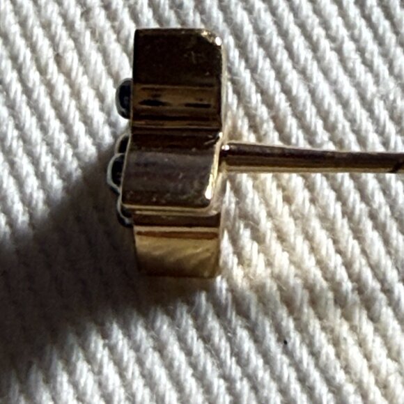 $395 Authentic LOUIS VUITTON Made in ITALY Unisex Gold Plated 1 Earring M75446 - Picture 9 of 10